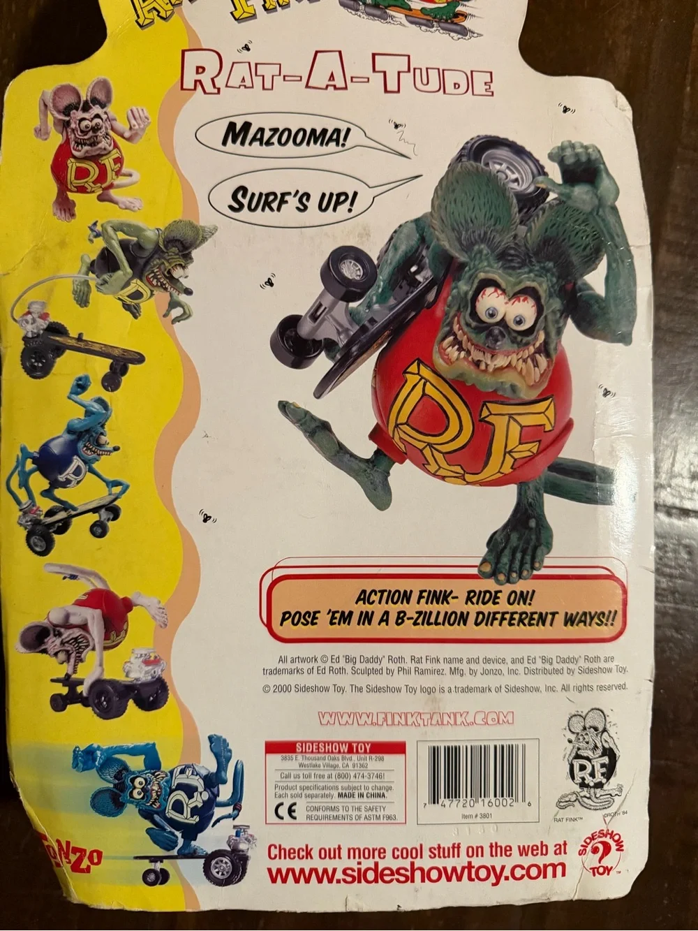 VTG Rat Fink ‘Rat-A-Tude’ Green Collectible Figure by Ed 'Big Daddy' Roth -